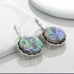 Abalone shell Sterling silver earrings